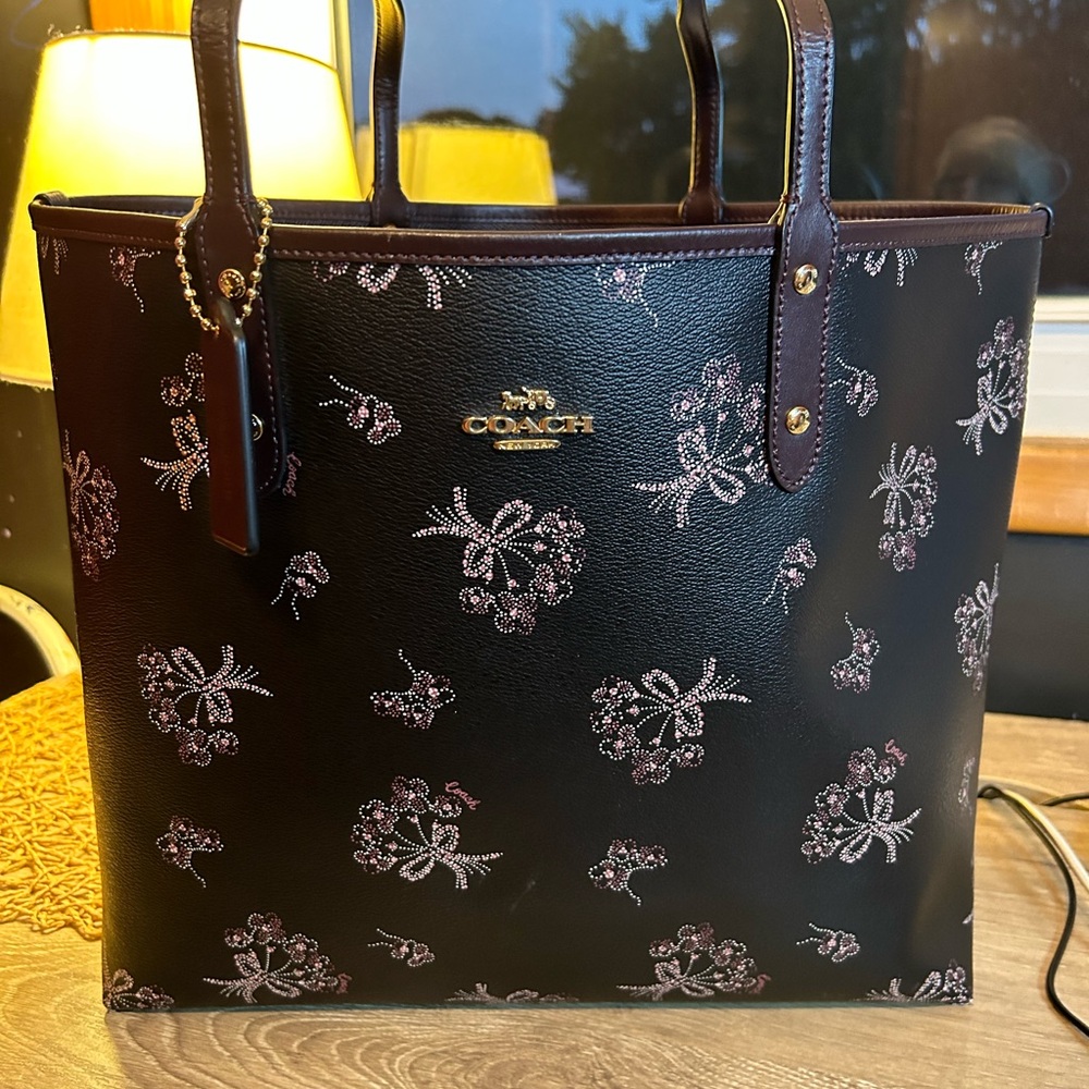 SOLD- Coach Ribbon Bouquet Reversible City Tote